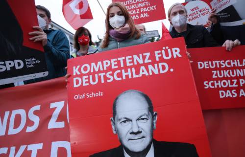На выборах в бундестаг победили социал-демократы